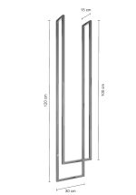 Ceiling Towel Rail Double Stainless Steel Chrome XS - Image 3