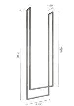 Ceiling Towel Rail Double Stainless Steel Chrome S - Image 3