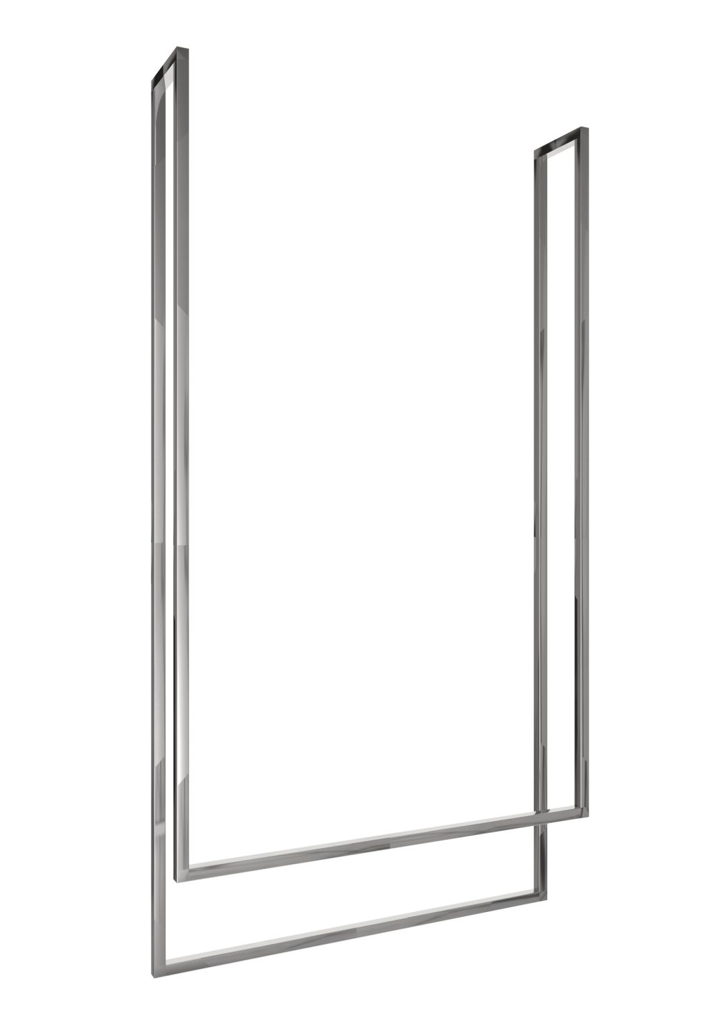 Ceiling Towel Rail Double Stainless Steel Chrome L - Image 2