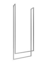 Ceiling Towel Rail Double Brushed Stainless Steel M