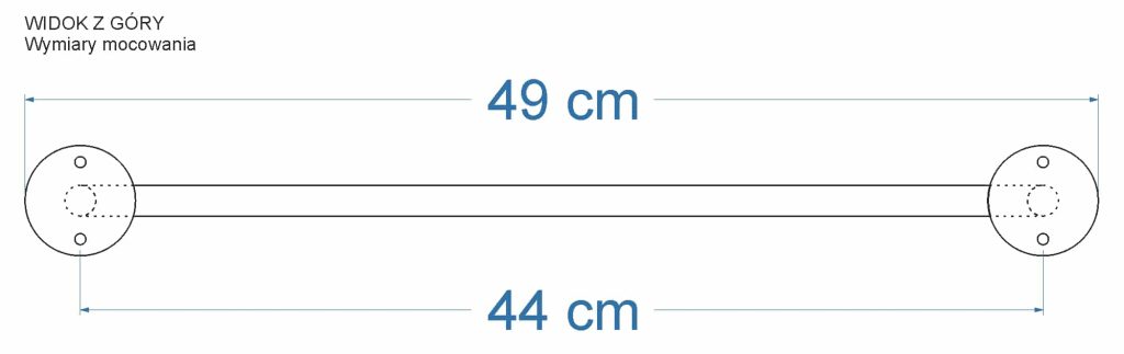 Ceiling Towel Rail Single Tube S - Image 6