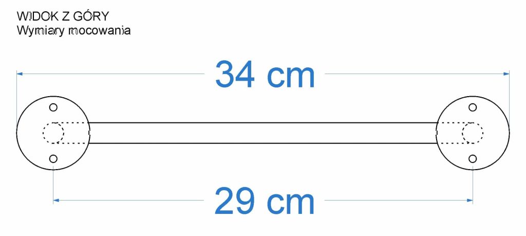 Ceiling Towel Rail Single Tube Long XS - Image 6