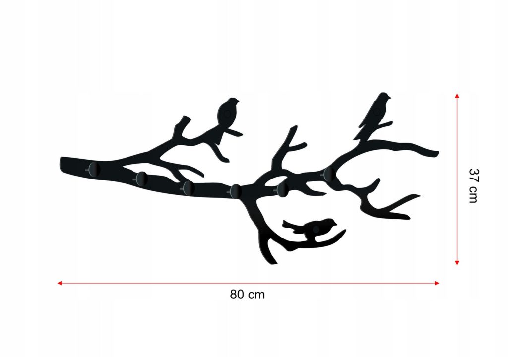 Metal wall hanger Branch WIE112 80 cm - Image 6