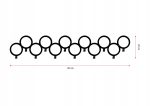 Wall Coat Rack Circles 100 cm - Image 2