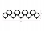 Wall Coat Rack Circles 80 cm - Image 2