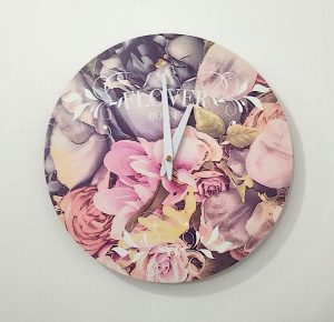 Wall Clock Flowers 30 cm