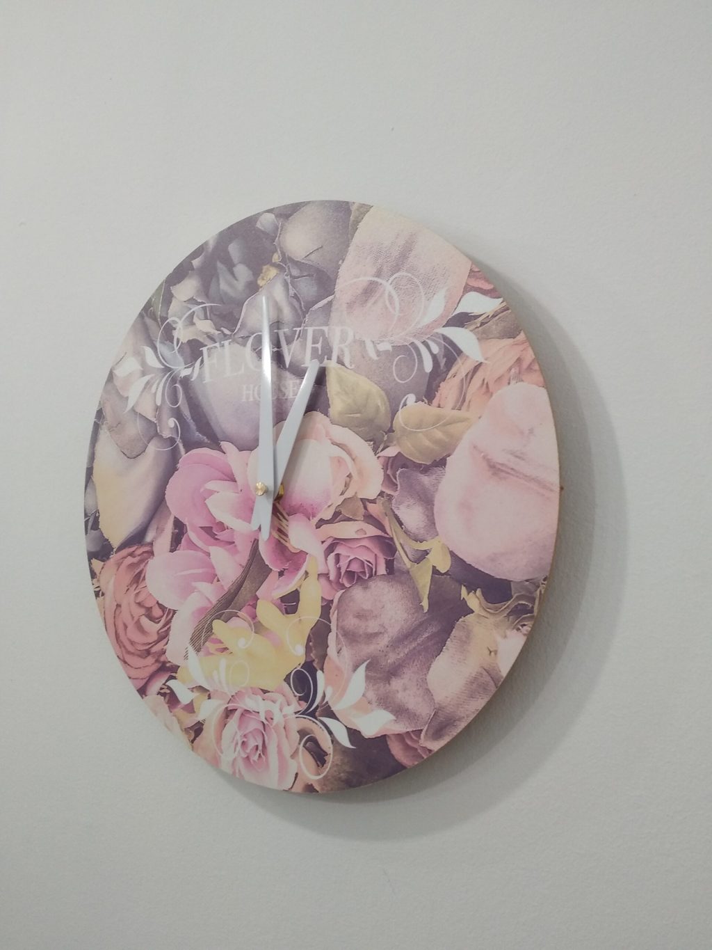 Wall Clock Flowers 30 cm - Image 3