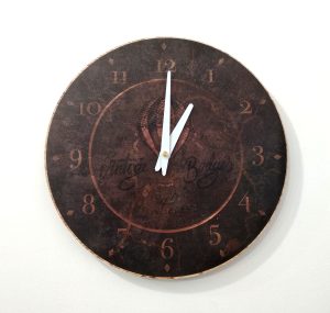 Dark Wall Clock Vintage 30 cm