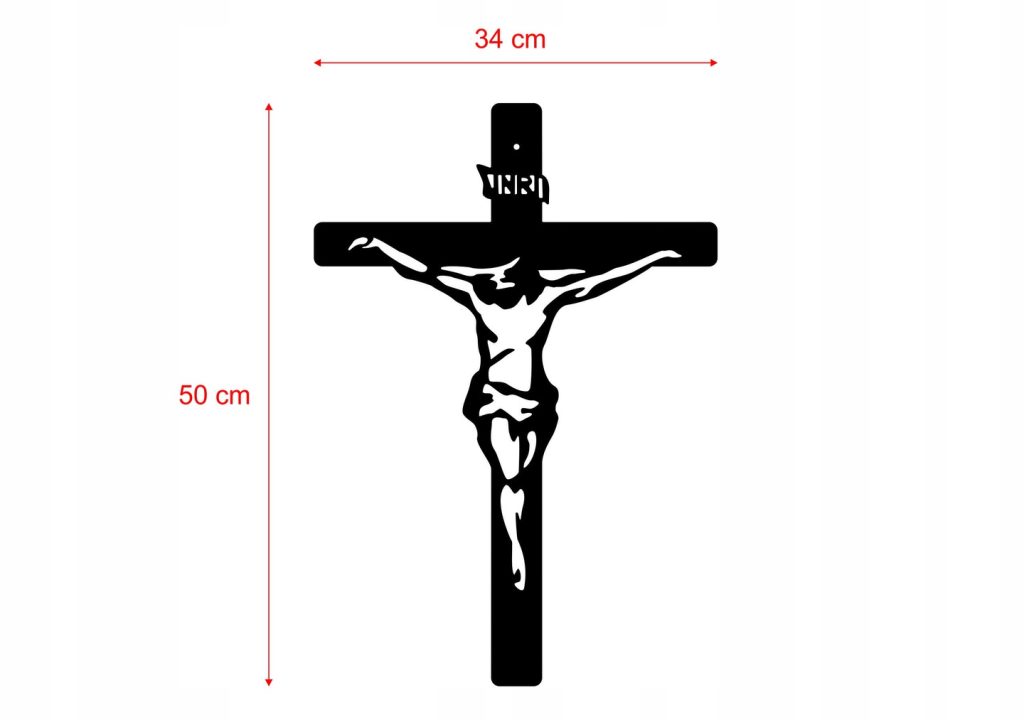 Metal Wall Cross KNS002 50 cm - Image 5