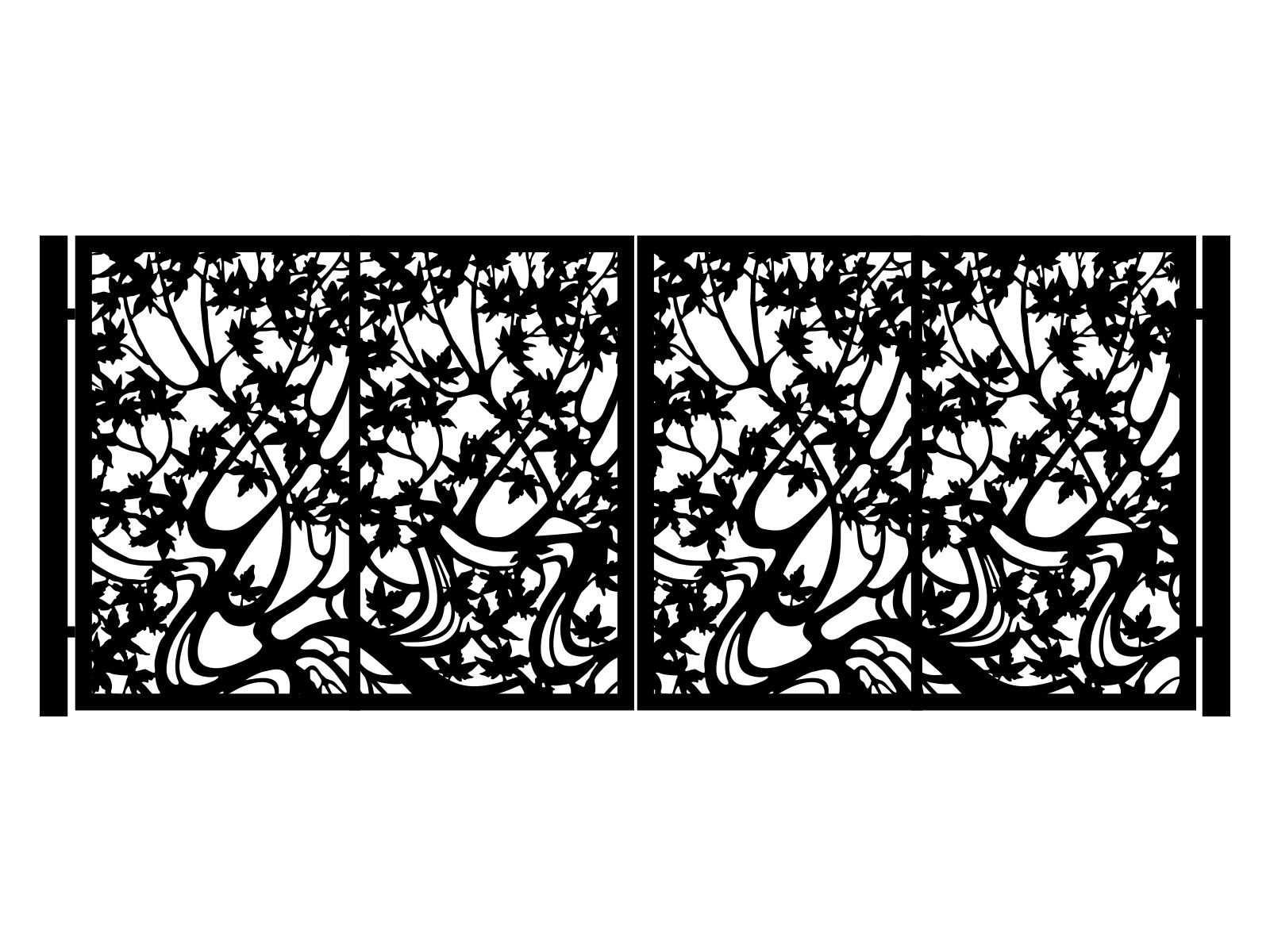 bds000-bot02-170-cza Bi Fold Driveway Gate Camilla 400×170 cm - Image 1