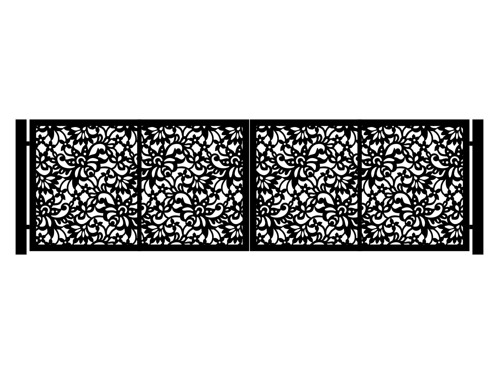bds000-bot05-120-cza Bi Fold Driveway Gate Nicola 400×120 cm - Image 1