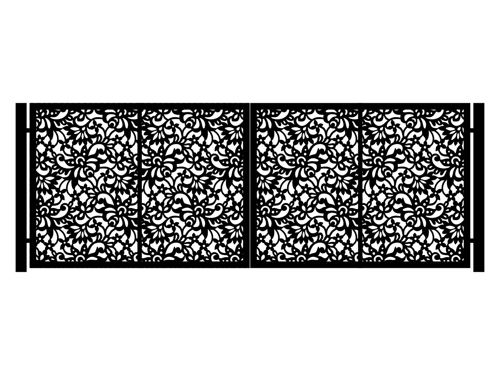 bds000-bot05-150-cza Bi Fold Driveway Gate Nicola 400×150 cm - Image 1