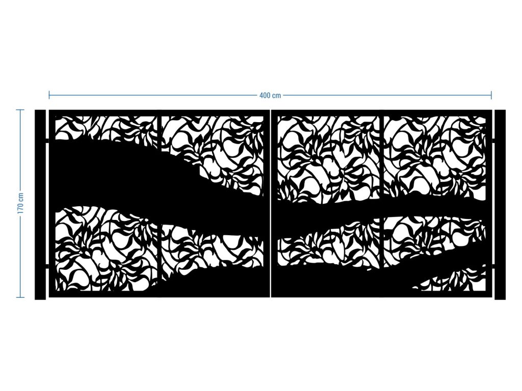 Bi Fold Driveway Gate Luna 400×170 cm - Image 2