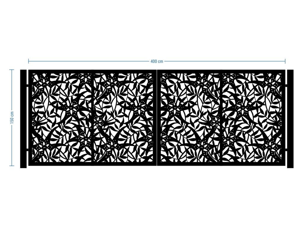 Bi Fold Driveway Gate Zina 400×150 cm - Image 2