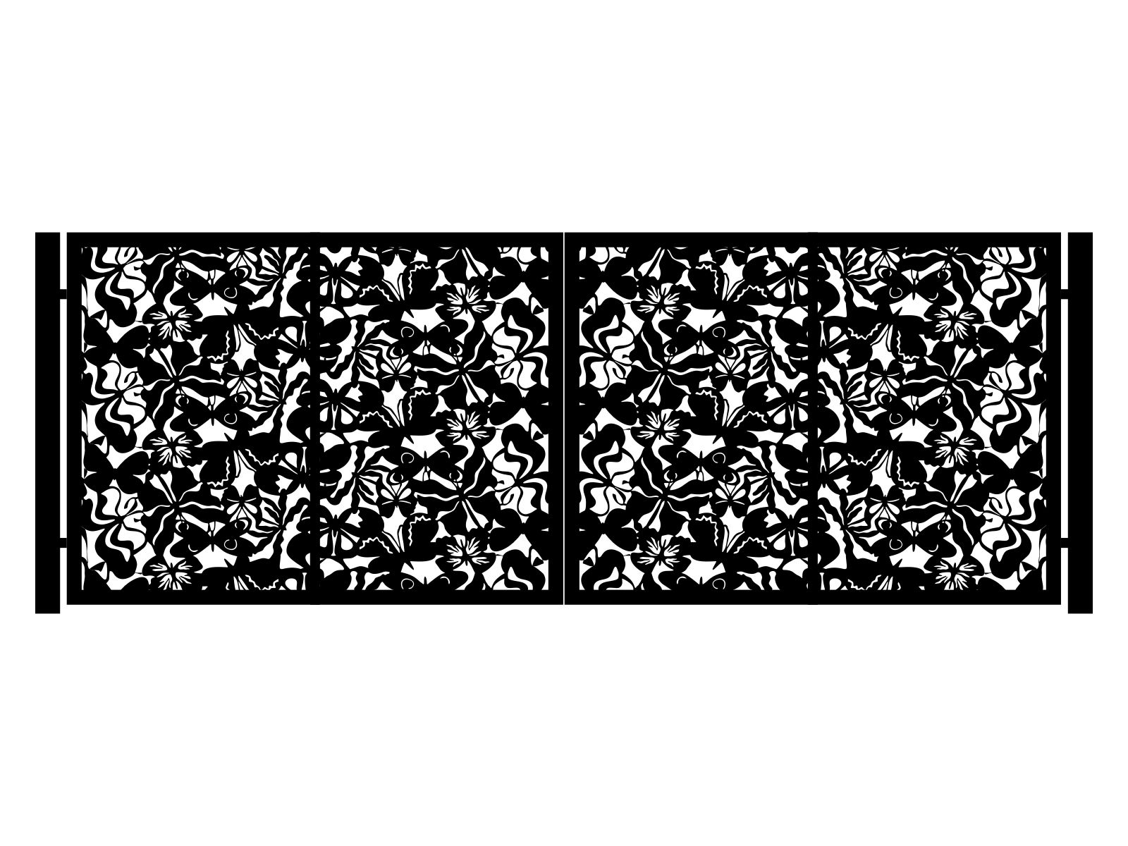 bds000-bot34-150-cza Bi Fold Driveway Gate Meliore 400×150 cm - Image 1