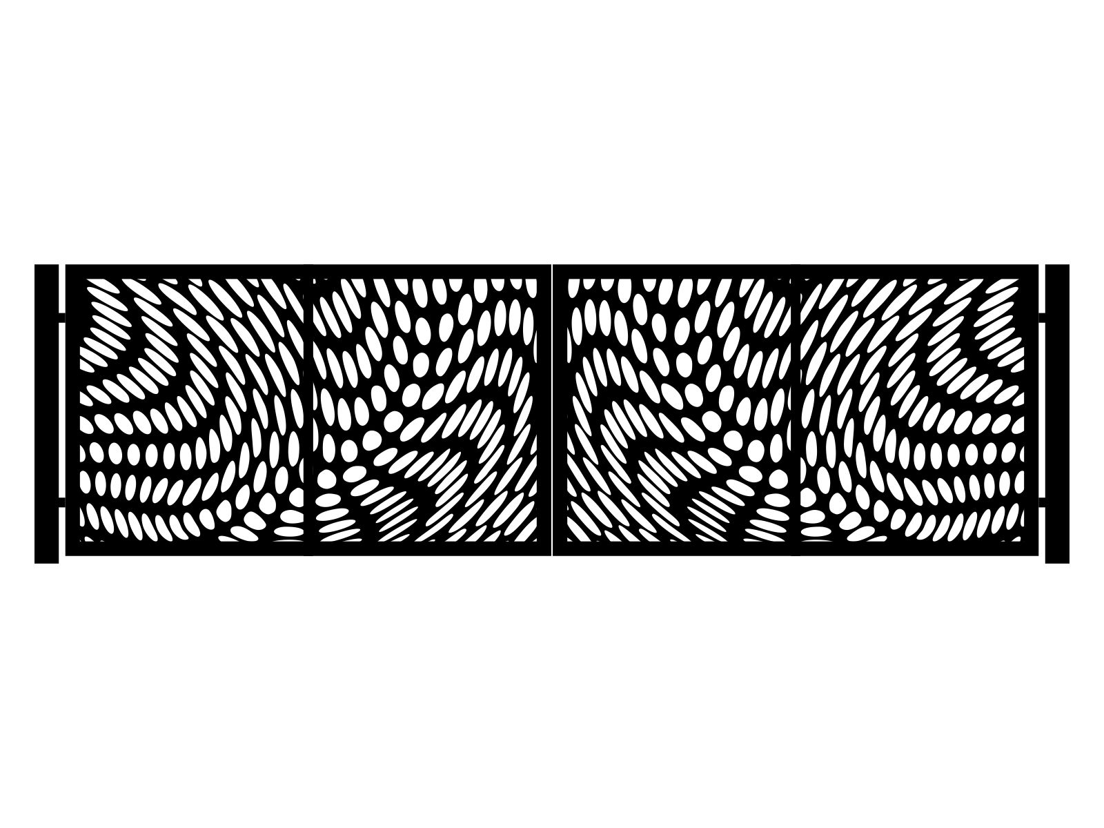 bds000-geo05-120-cza Bi Fold Driveway Gate Cornelia 400×120 cm - Image 1