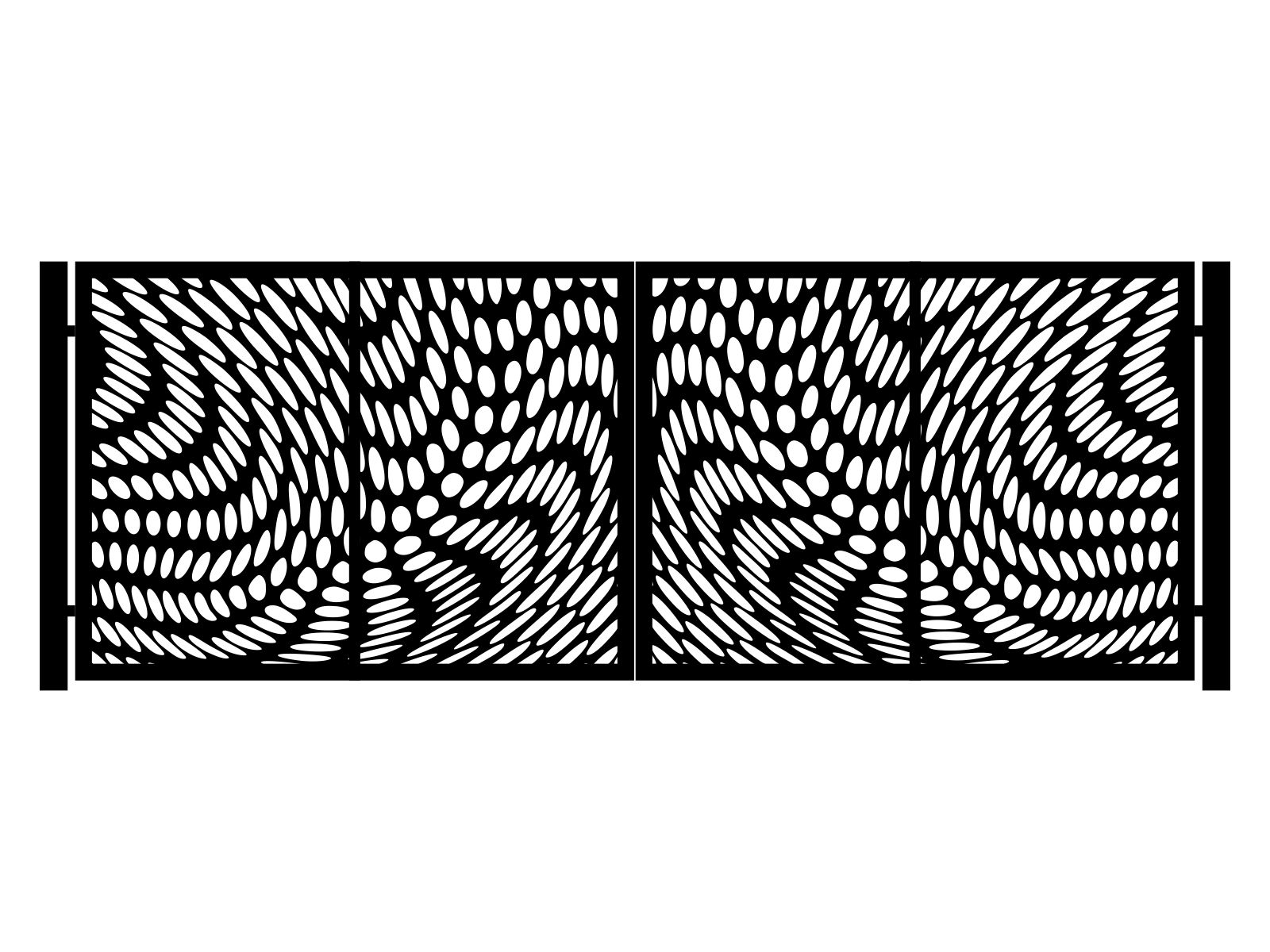 bds000-geo05-150-cza Bi Fold Driveway Gate Cornelia 400×150 cm - Image 1