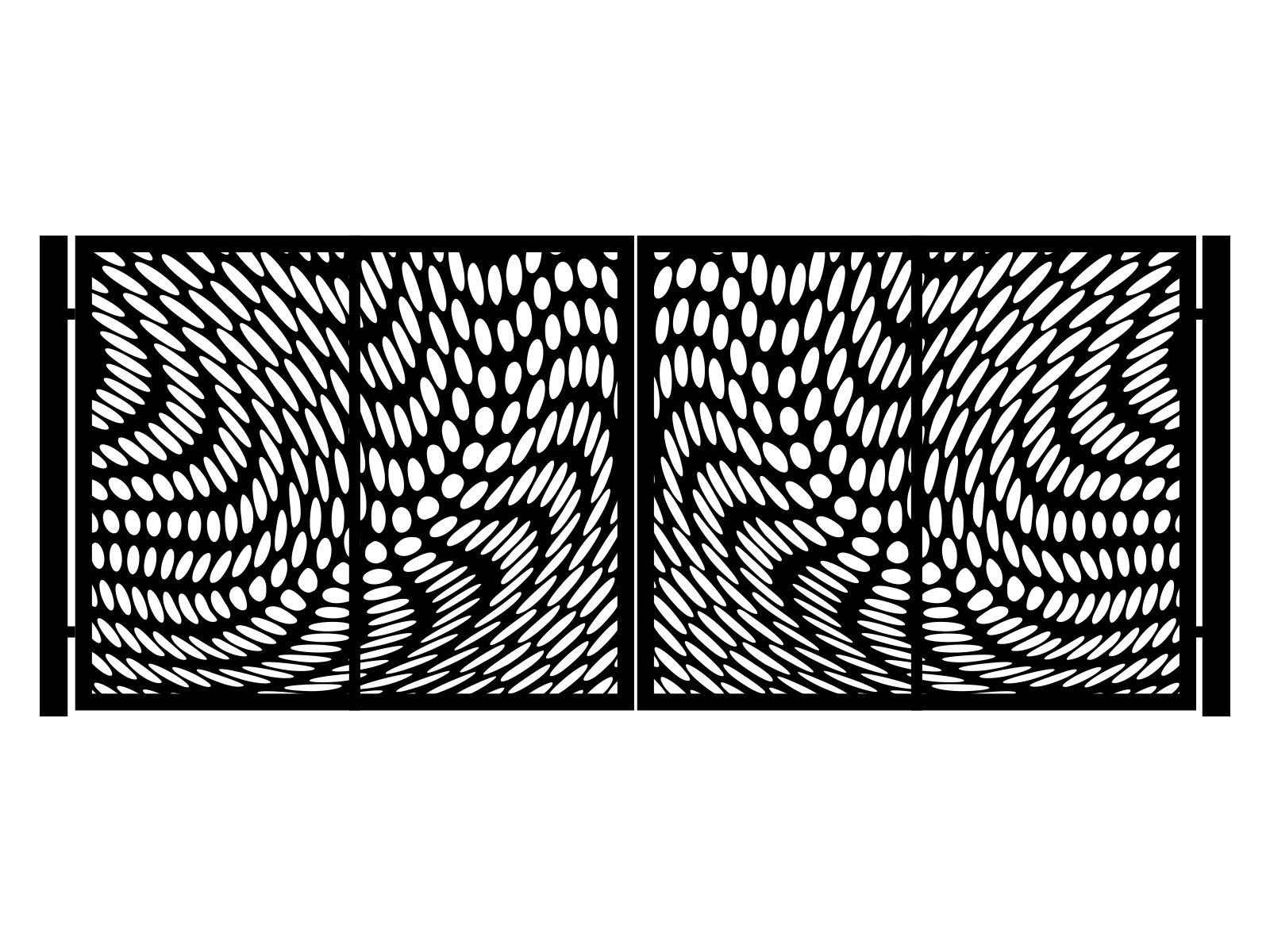 bds000-geo05-170-cza Bi Fold Driveway Gate Cornelia 400×170 cm - Image 1