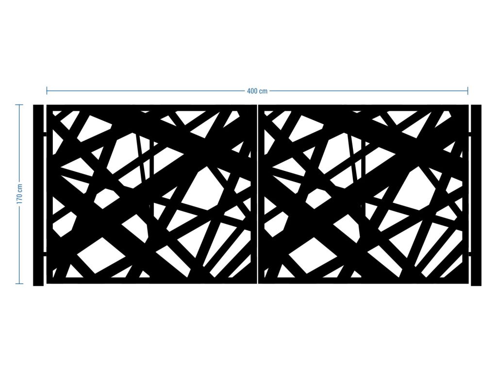Elisa double-leaf gate 400×170 cm - Image 3