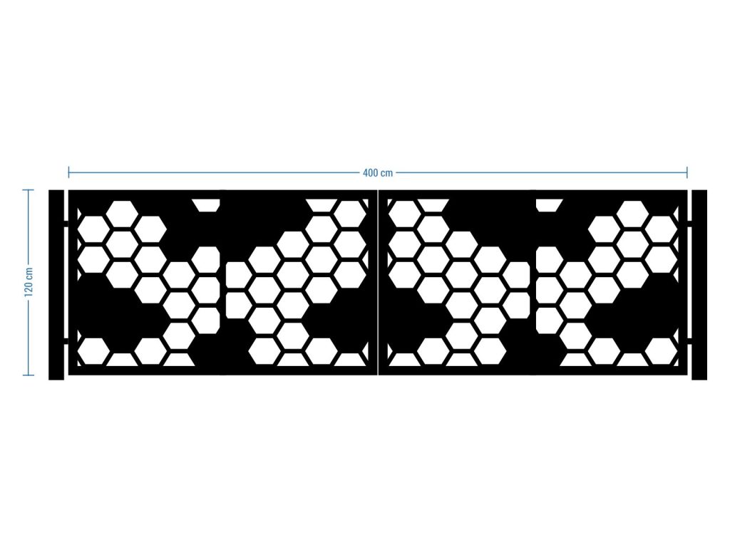 Bi Fold Driveway Gate Isabella 400×120 cm - Image 2