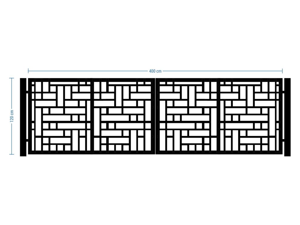 Bi Fold Driveway Gate Claudia 400×120 cm - Image 2