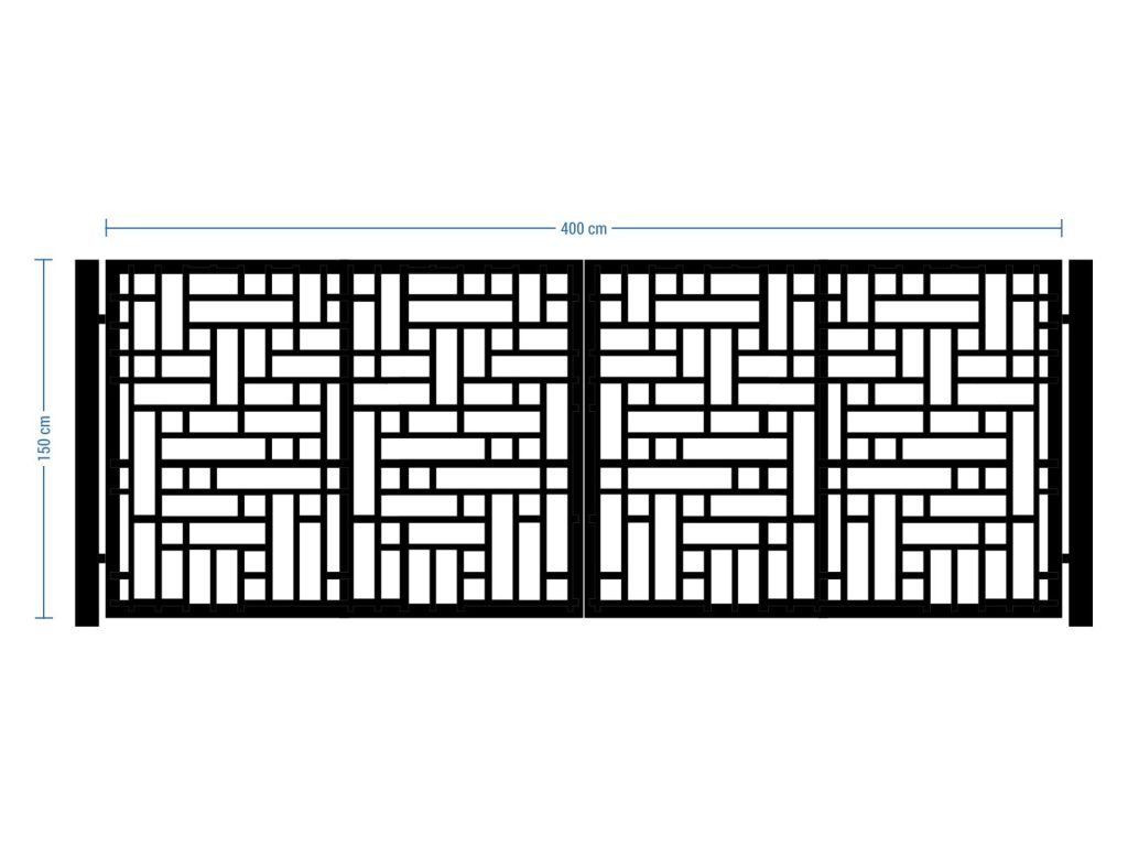 Bi Fold Driveway Gate Claudia 400×150 cm - Image 2