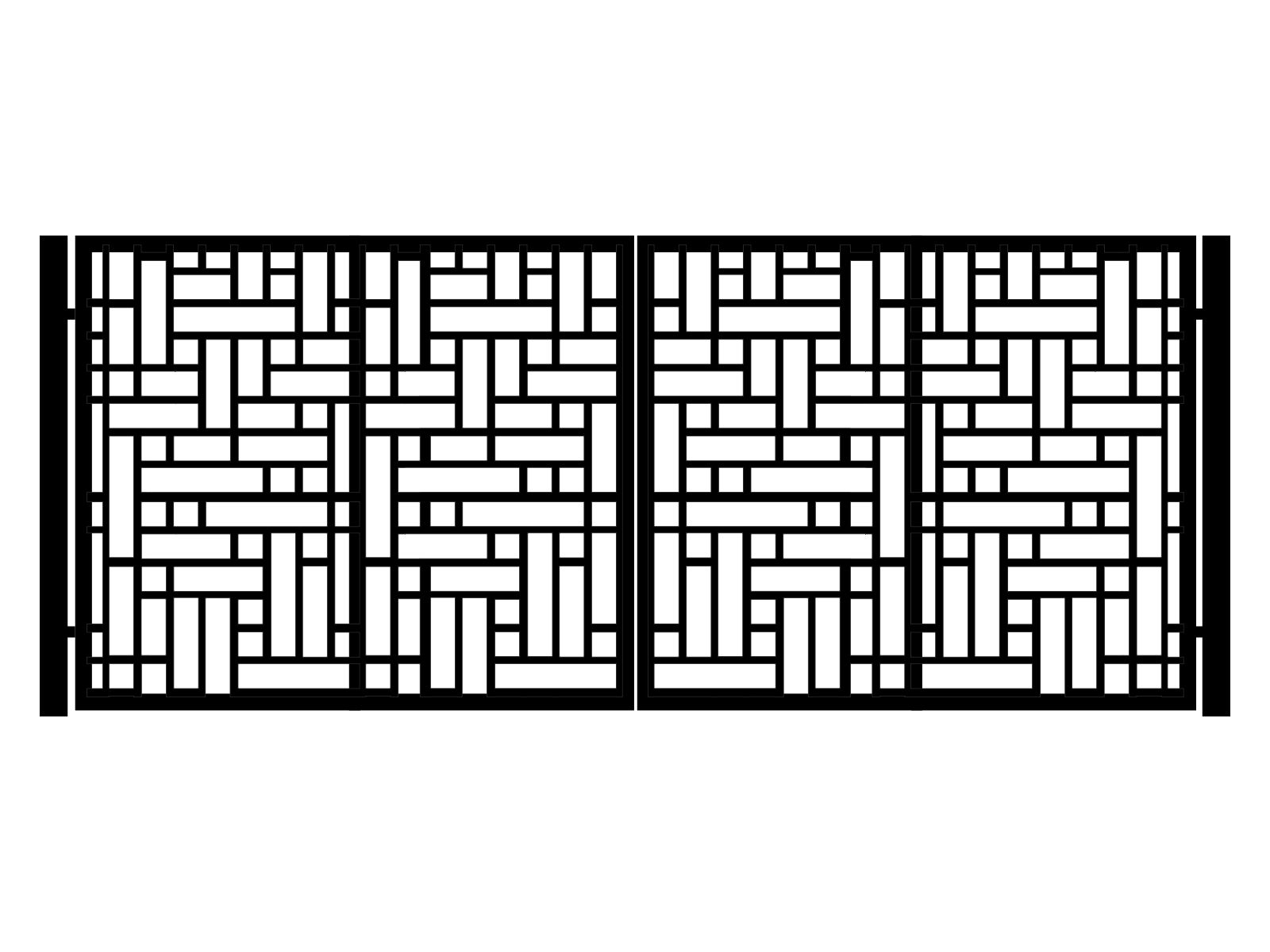 bds000-geo30-170-cza Bi Fold Driveway Gate Claudia 400×170 cm - Image 1