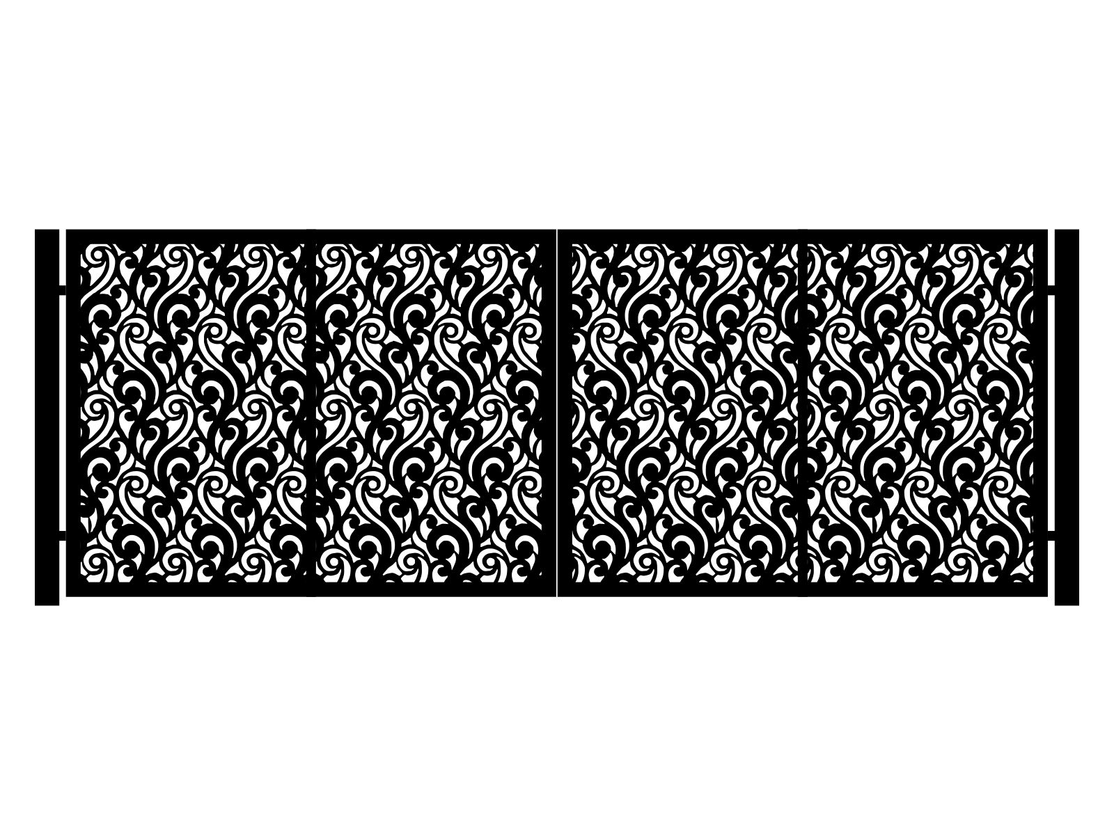 bds000-klas01-150-cza Bi Fold Driveway Gate Luisa 400×150 cm - Image 1