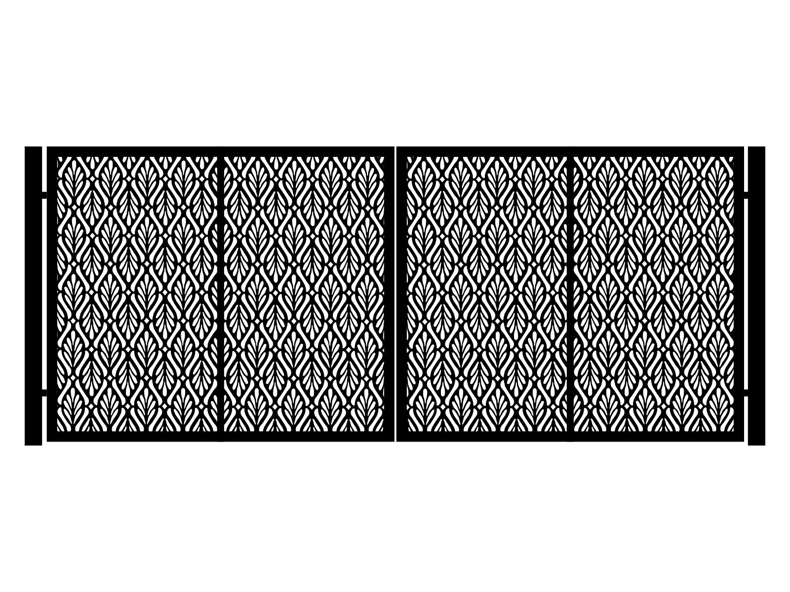 bds000-klas03-170-cza Bi Fold Driveway Gate Loretta 400×170 cm - Image 1