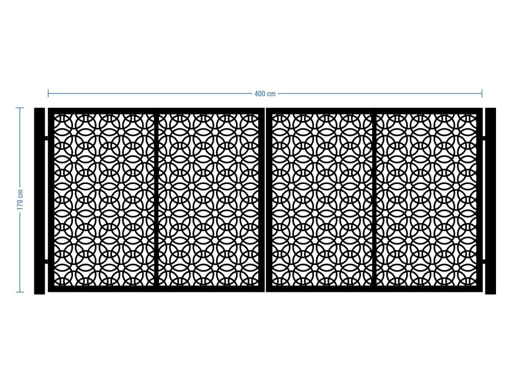 Gianna double-leaf gate 400×170 cm - Image 2