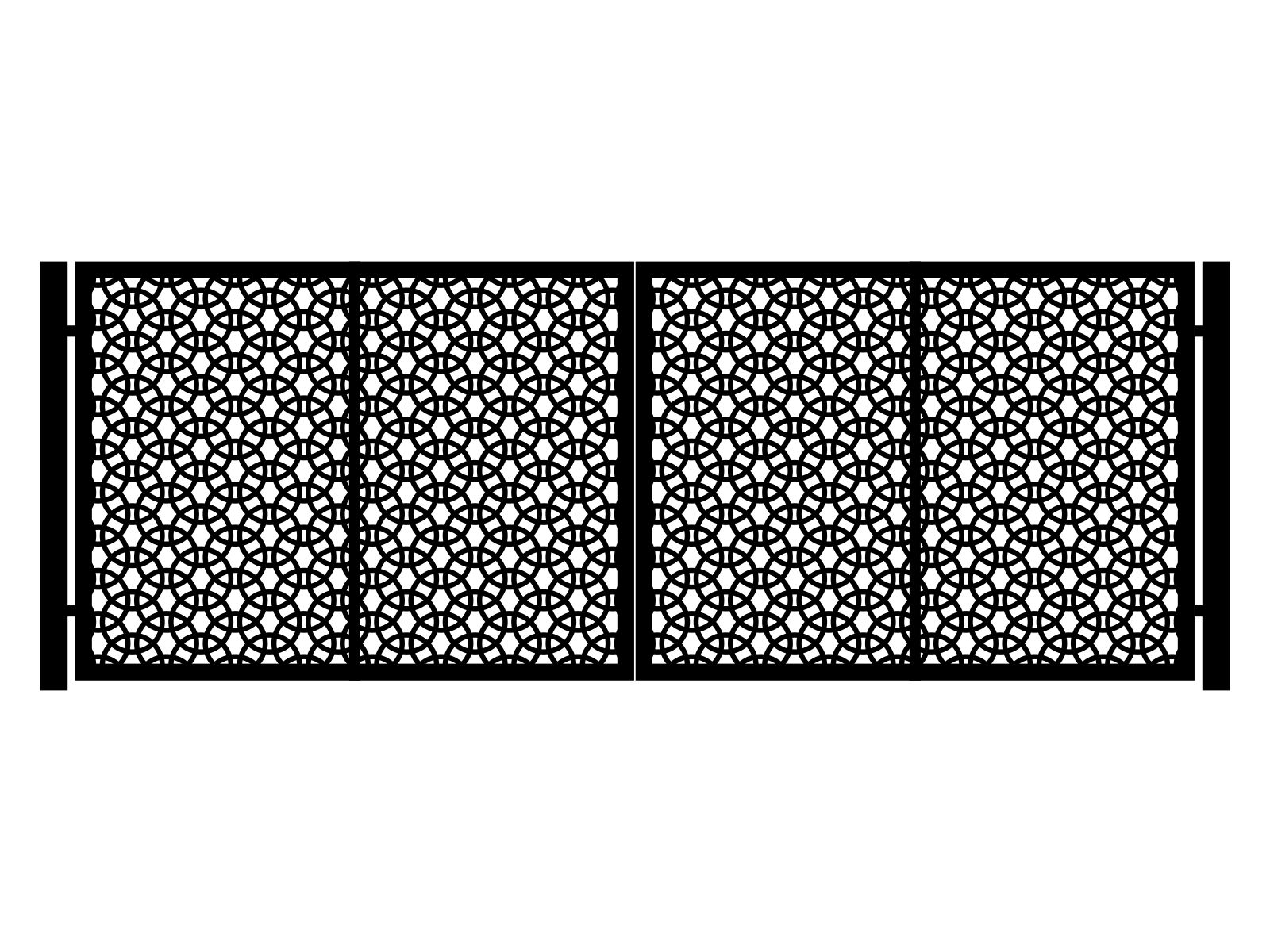 bds000-kps08-150-cza Bi Fold Driveway Gate Giulia 400×150 cm - Image 1