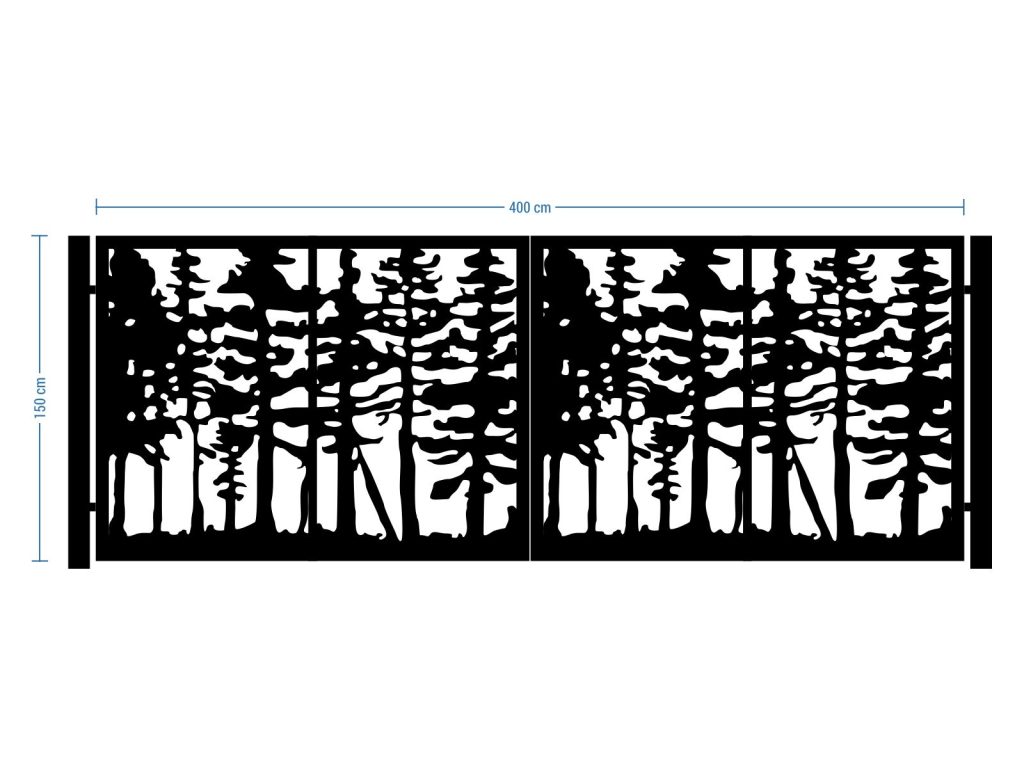 Bi Fold Driveway Gate Veronica 400×150 cm - Image 2