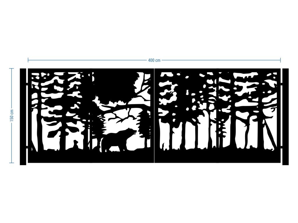 Bi Fold Driveway Gate Olivia 400×150 cm - Image 2