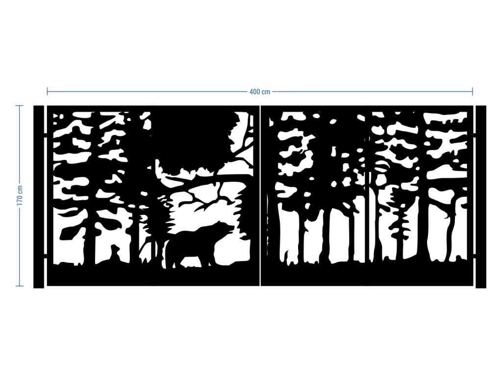 Bi Fold Driveway Gate Olivia 400×170 cm - Image 2
