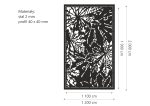 Garden Screen Panel bot 2 1,2m x 2m - Image 2
