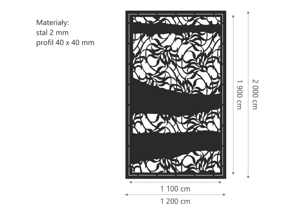Garden Screen Panel bot 7_02 1,2m x 2m - Image 2