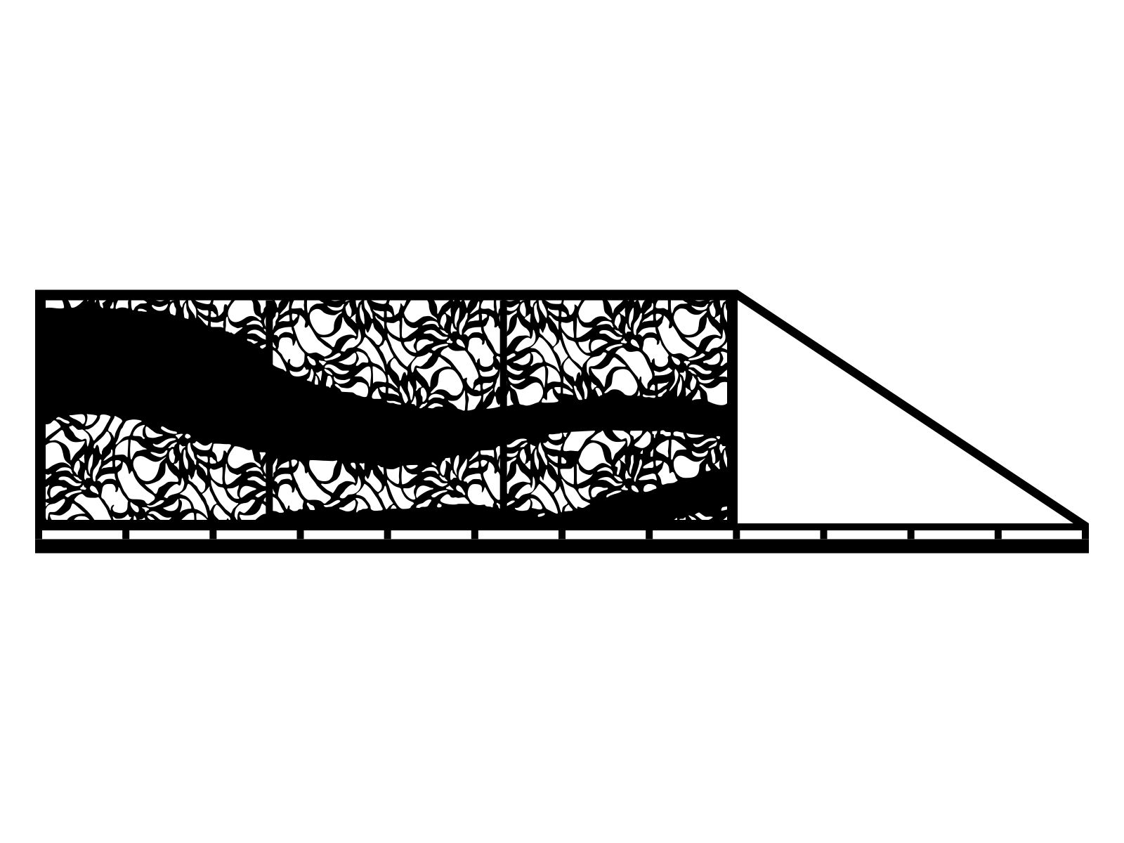 bpr000-bot07-150-cza Sliding Driveway Gate Luna 600×150 cm - Image 1