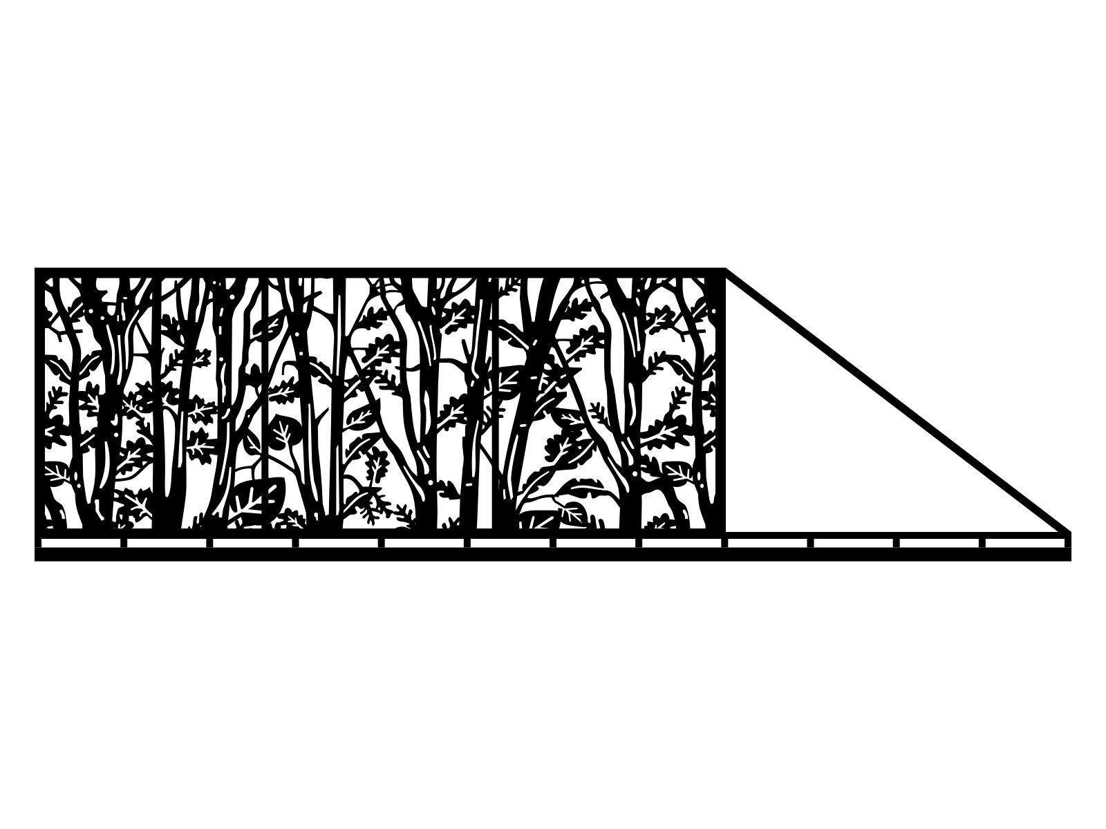 bpr000-bot26-170-cza Sliding Driveway Gate Serena 600×170 cm - Image 1