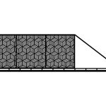Elena sliding gate 600×170 cm
