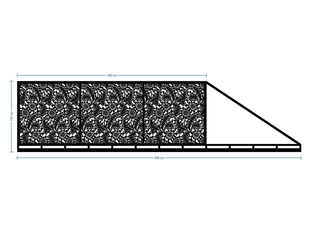 Sliding Driveway Gate Lisa 600×150 cm - Image 2