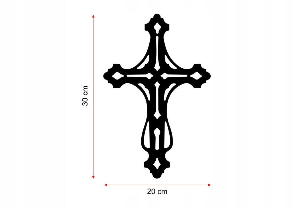 Metal Wall Cross KNS005 30 cm - Image 5