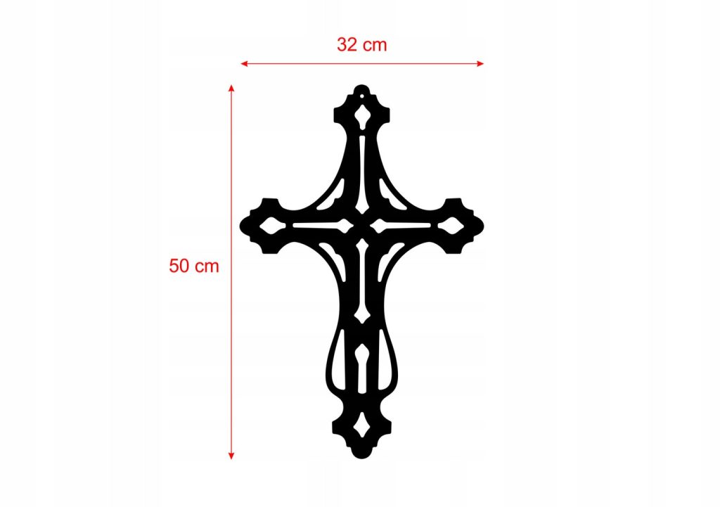 Metal wall cross KNS005 50 cm - Image 5