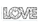 Metal wall decoration Love DES016 100 cm - Image 3