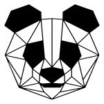 Metal wall decoration Panda 50 cm