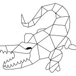 Metal wall decoration Crocodile 100 cm