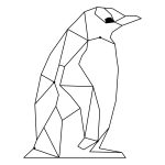 Metal wall decoration Penguin 100 cm