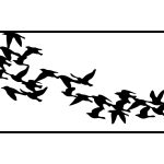 Metal wall decoration Birds 100 cm