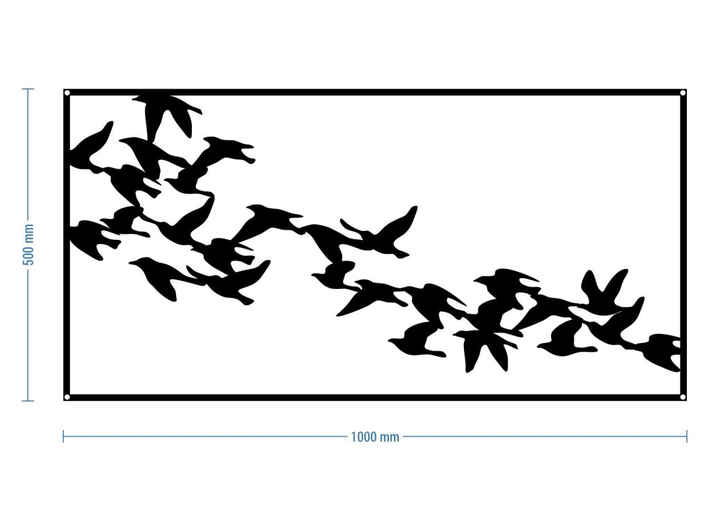 Metal wall decoration Birds 100 cm - Image 2