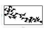 Metal wall decoration Birds 100 cm - Image 2