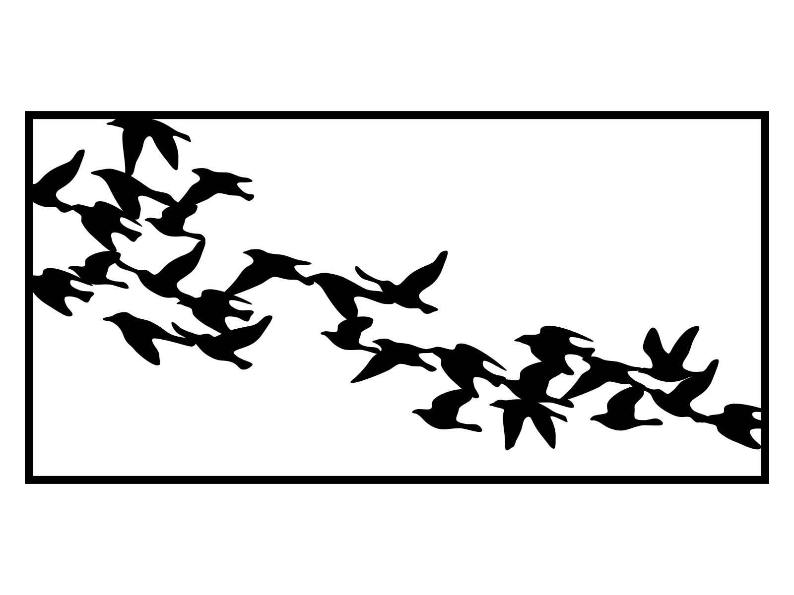 des135-100-cza Metal wall decoration Birds 100 cm - Image 1